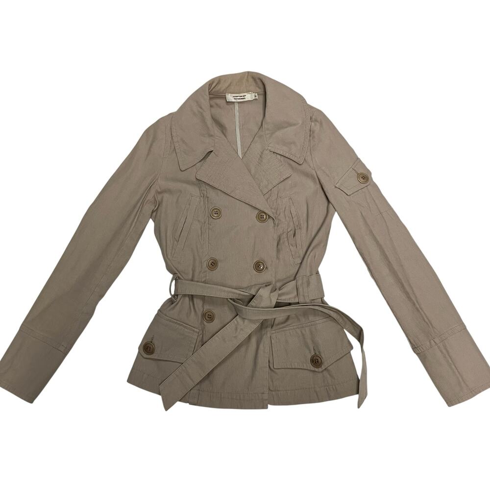 Comptoir Des Cotonniers Women's Military Utility Jacket Belted Size 36